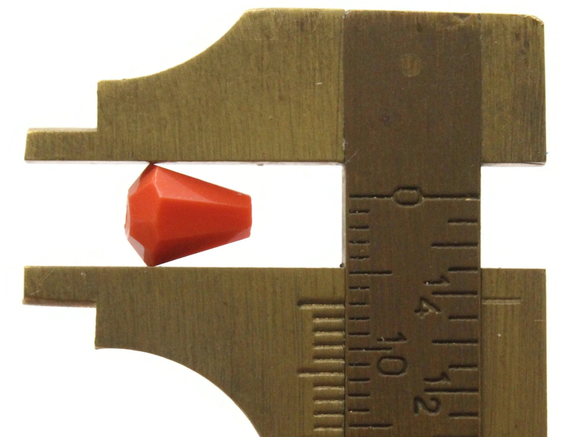 100 9mm Vintage Orange Plastic Teardrop Beads