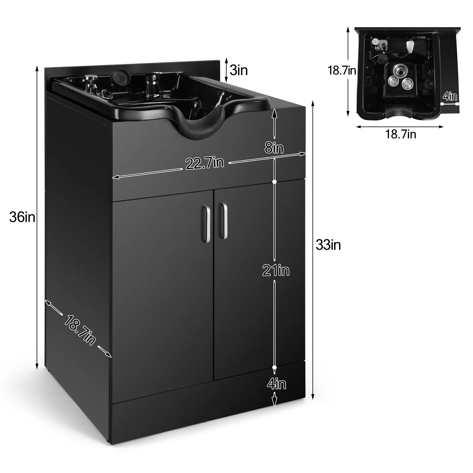 #10092 Shampoo Backwash Sink Station with Shampoo Bowl