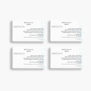 Smooth Lactic Acid & Willow Bark Goat Milk Scrub Bar Soap Set of 4